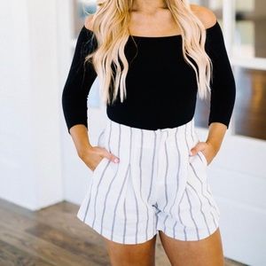 Black and White Shorts